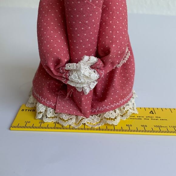 Vintage Handmade Felt Lady Country Mouse - Picture 9 of 10